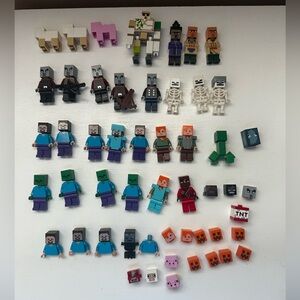 Collection of Minecraft Lego Minifigures